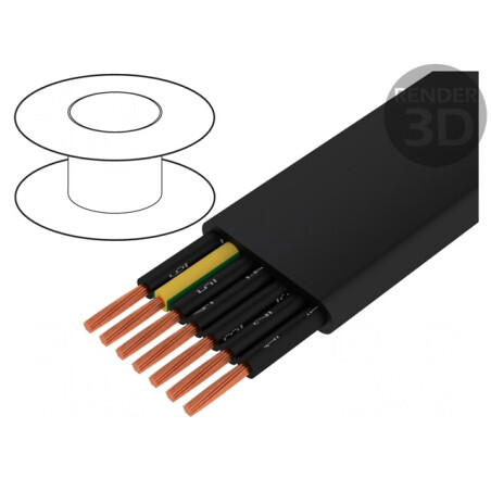 Cablu Electric H07VVH6-F 7G2,5mm2 Neecranat Cupru Negru | Electronic-mag.ro | Componente Electronice