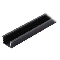 Profil aluminiu anodizat negru 1m pentru module LED VARIO30-07 | Electronic-mag.ro | Componente Electronice