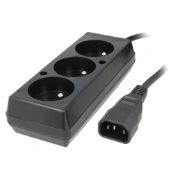 Cablu Alimentare 3x1mm2 0.3m 3 Prize | Electronic-mag.ro | Componente Electronice
