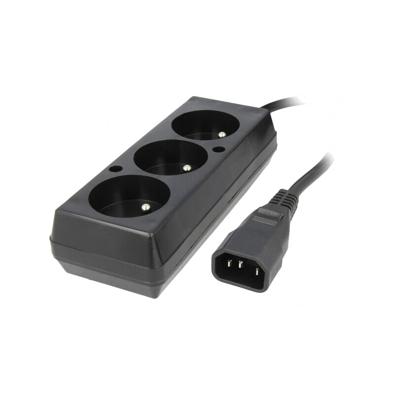 Cablu Alimentare 3x1mm2 0.3m 3 Prize | Electronic-mag.ro | Componente Electronice