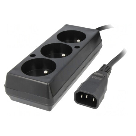 Cablu Alimentare 3x1mm2 0.3m 3 Prize | Electronic-mag.ro | Componente Electronice