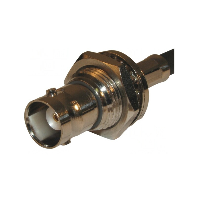Soclu BNC mamă 50Ω aurit crimpat PTFE | Electronic-mag.ro | Componente Electronice