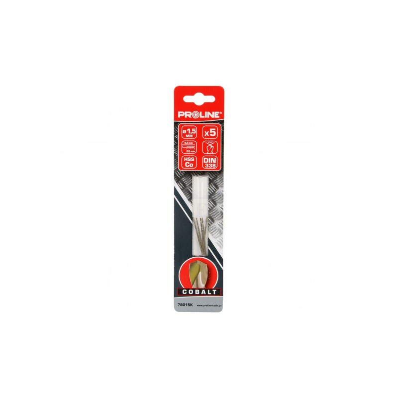 Burghiu Metal 1,5mm HSS-Co 5 Buc. | Electronic-mag.ro | Componente Electronice
