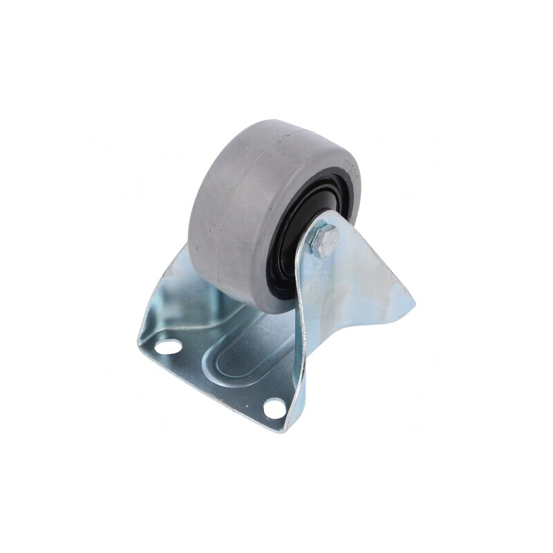 Roată de transport rigidă 80mm 150kg gumă | Electronic-mag.ro | Componente Electronice