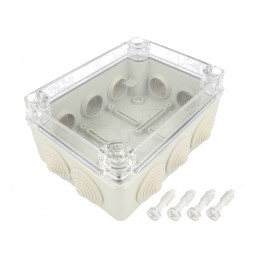Cutie de Conexiuni IP65 Gri 110x150x70mm | Electronic-mag.ro | Componente Electronice