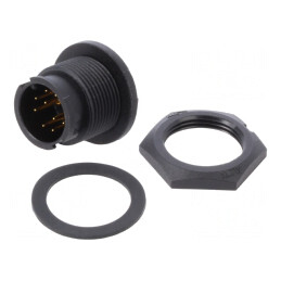 Conector Circular Soclu B 10 PIN 2A IP67 | Electronic-mag.ro | Componente Electronice