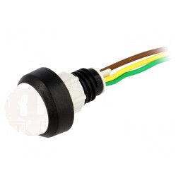 Lampă LED control galben/verde 24V Ø13mm