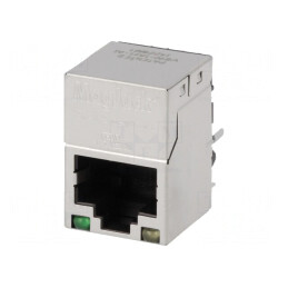 Soclu RJ45 8p8c Ecranat cu LED | Electronic-mag.ro | Componente Electronice