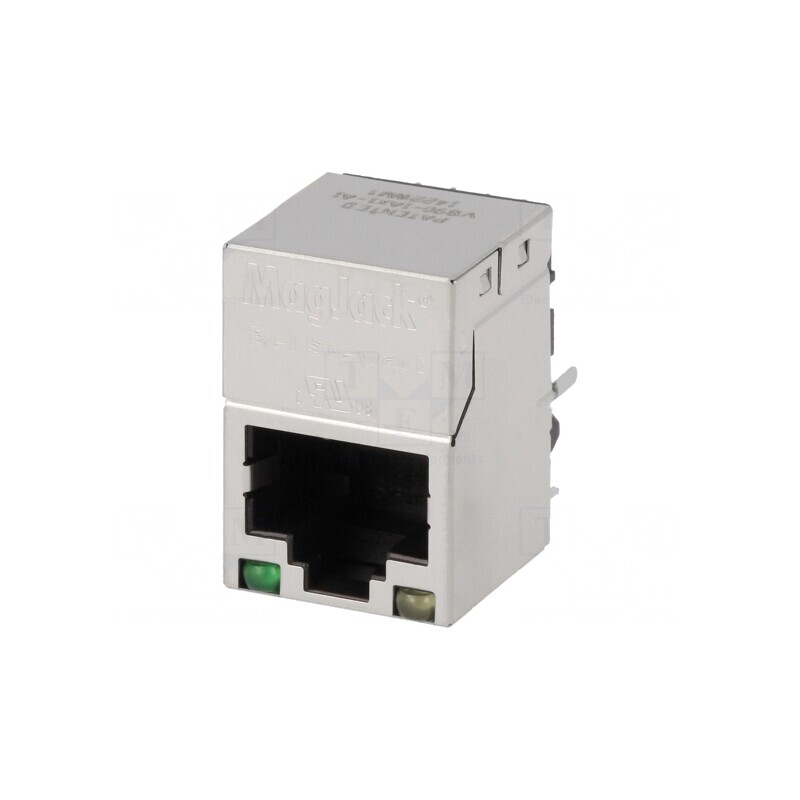 Soclu RJ45 8p8c Ecranat cu LED | Electronic-mag.ro | Componente Electronice