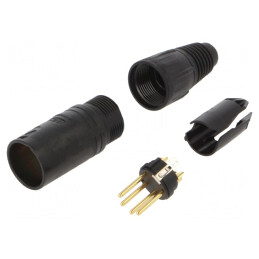 Mufă XLR Tată 4 Pin Dreaptă pe Cablu | Electronic-mag.ro | Componente Electronice