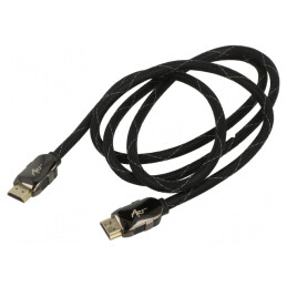 Cablu HDMI 1.4 Textil Negru 1.5m | Electronic-mag.ro | Componente Electronice