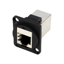 Adaptor FT Cat 5e Ecranat 8p8c Plastic | Electronic-mag.ro | Componente Electronice