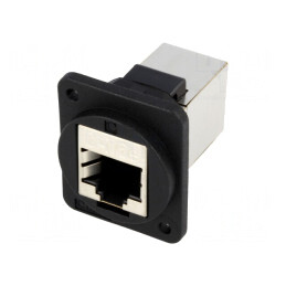 Adaptor FT Cat 5e ecranat 8p8c 19x24mm Plastic | Electronic-mag.ro | Componente Electronice