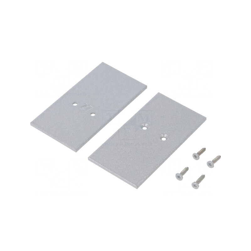 Obturator Argintiu pentru Profil LED 2 Bucăți 33,4x62,3x2mm Oțel | Electronic-mag.ro | Componente Electronice