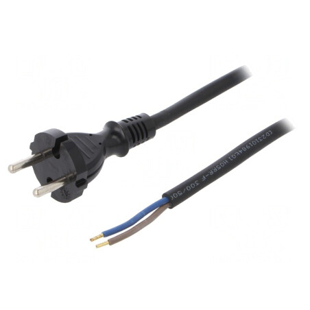 Cablu Alimentare 2x1,5mm2 3m Negru 16A CEE 7/17 | Electronic-mag.ro | Componente Electronice