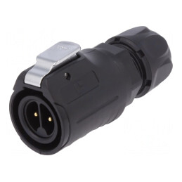 Mufă Circulară 2-Pin Aurită 10A | Electronic-mag.ro | Componente Electronice
