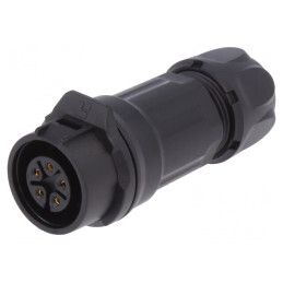 Conector Circular Mufă 16mm 5PIN Aurit 5A | Electronic-mag.ro | Componente Electronice
