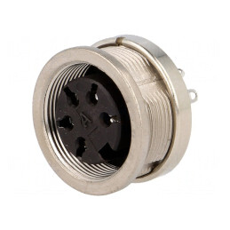 Conector M16 Soclu Mamă Lipire PIN 5 5A 300V IP65 IP67 | Electronic-mag.ro | Componente Electronice