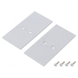 Obturator Argintiu pentru Profil LED 2 Bucăți 33,4x67,5x2mm Oțel | Electronic-mag.ro | Componente Electronice