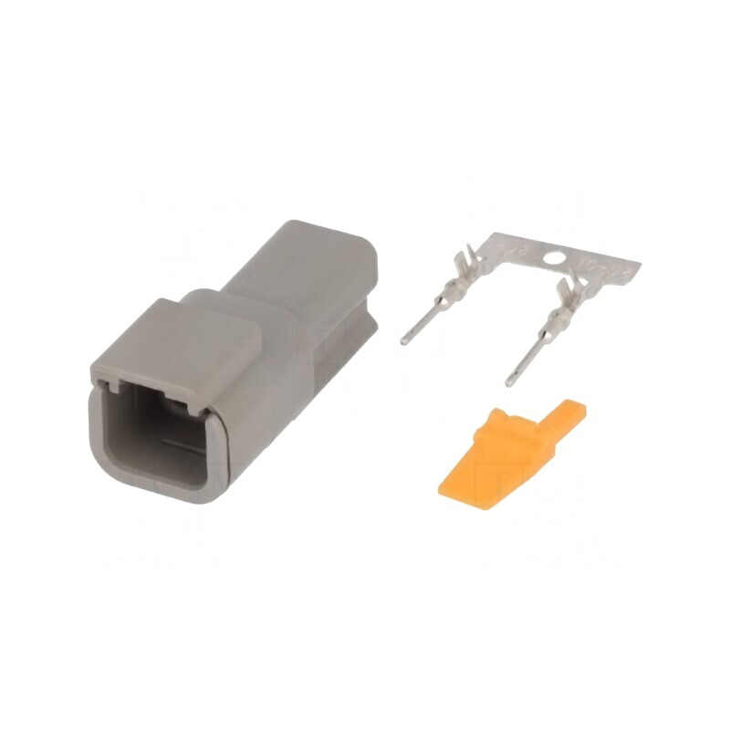 Conector DTM 2 PIN Tată Crimpat | Electronic-mag.ro | Componente Electronice