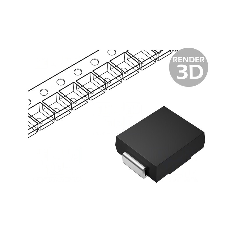 Diodă TVS 1,5kW 6,67V Bidirecțională DO214AB