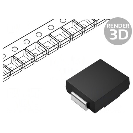 Diodă TVS 1,5kW 6,67V Bidirecțională DO214AB