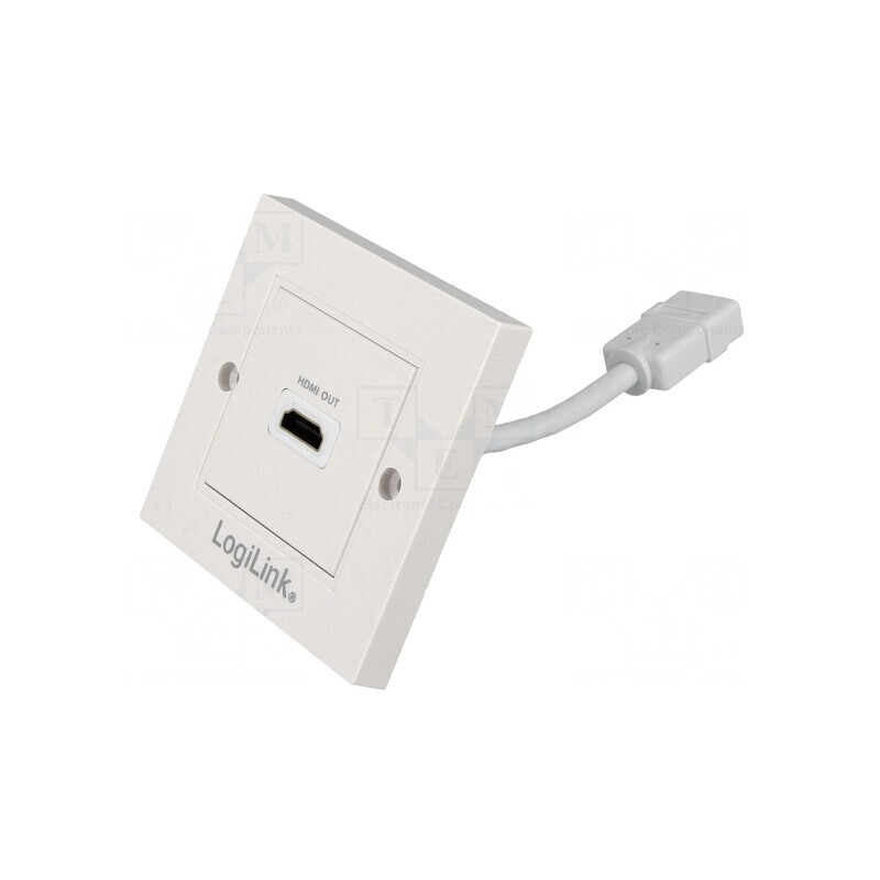 Soclu de Perete Alb HDMI dublu | Electronic-mag.ro | Componente Electronice