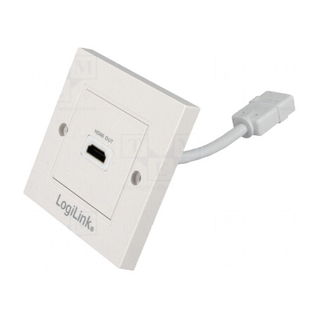 Soclu de Perete Alb HDMI dublu | Electronic-mag.ro | Componente Electronice