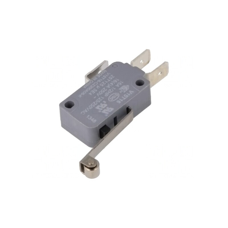 Microîntrerupător SNAP ACTION 16A 250VAC cu manetă și rolă | Electronic-mag.ro | Componente Electronice