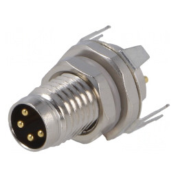 Conector M8 Tată 4 PIN Ecranat IP67 30V Soclu 2.5-4mm | Electronic-mag.ro | Componente Electronice