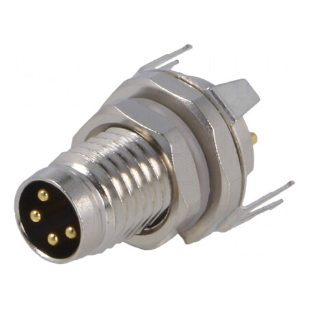 Conector M8 Tată 4 PIN Ecranat IP67 30V Soclu 2.5-4mm | Electronic-mag.ro | Componente Electronice