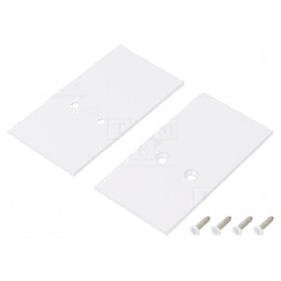 Set 2 Obturatoare Albe pentru Profil LED, Oțel 33.4x62.3x2mm | Electronic-mag.ro | Componente Electronice