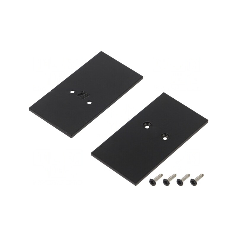 Obturator Negru pentru Profil LED, 2 Bucăți, Oțel, 33.4x62.3x2mm | Electronic-mag.ro | Componente Electronice Obturator Negru pentru Profil LED, 2 Bucăți, Oțel, 33.4x62.3x2mm | Electronic-mag.ro | Componente Electronice