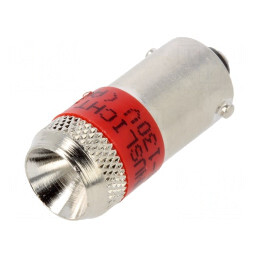 Lampă LED roșie BA9S 110VAC | Electronic-mag.ro | Componente Electronice