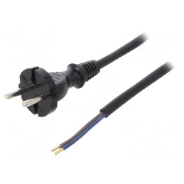 Cablu Alimentare 2x1mm² 4m Negru 16A | Electronic-mag.ro | Componente Electronice