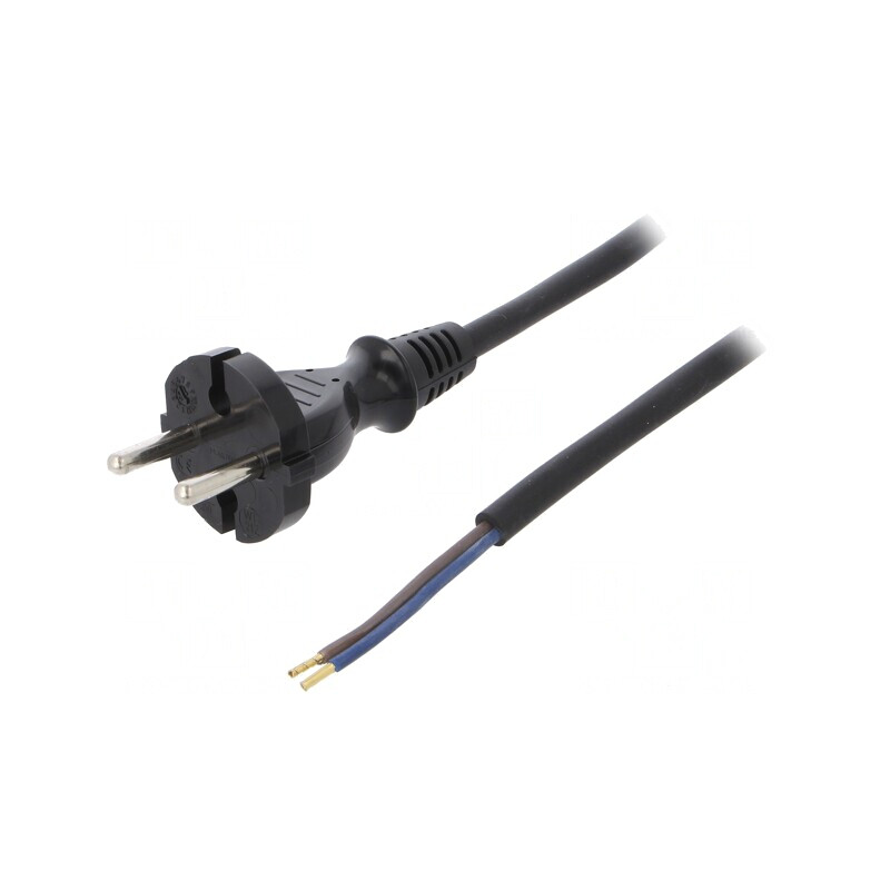 Cablu Alimentare 2x1mm² 4m Negru 16A | Electronic-mag.ro | Componente Electronice