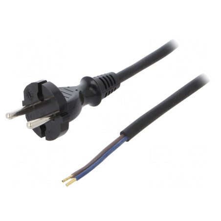 Cablu Alimentare 2x1mm² 4m Negru 16A | Electronic-mag.ro | Componente Electronice
