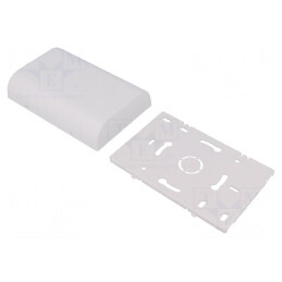 Carcasă montare pe perete ABS albă 80x120x25mm | Electronic-mag.ro | Componente Electronice