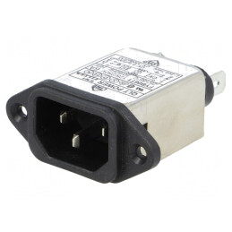 Conector Alimentare AC Tată 6A 250V IEC 60320 | Electronic-mag.ro | Componente Electronice