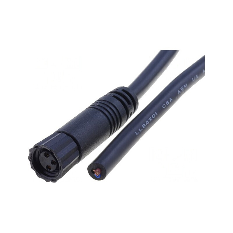 Conector M8 1m Mamă 3 PIN Cu Manșon și Cabluri | Electronic-mag.ro | Componente Electronice
