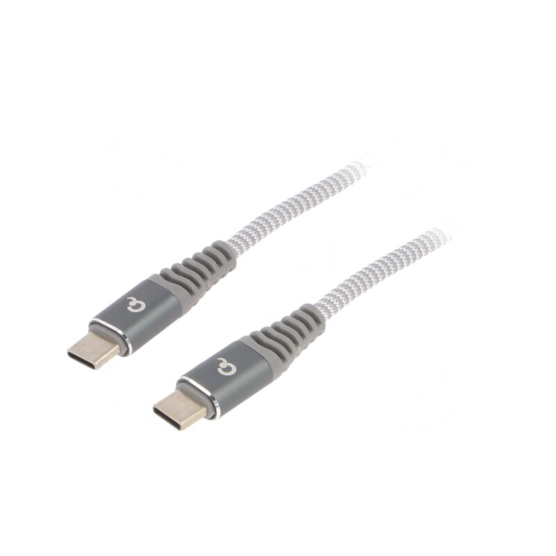 Cablu USB-C 2.0 Alb-Gri 1.5m 100W | Electronic-mag.ro | Componente Electronice