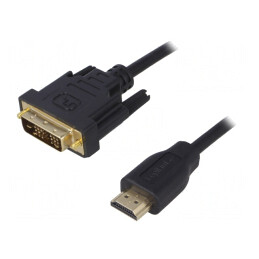Cablu HDMI la DVI-D 3m Negru | Electronic-mag.ro | Componente Electronice