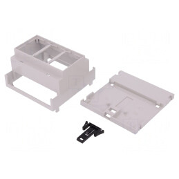 Carcasă pentru șină DIN gri 90x88x53 mm | Electronic-mag.ro | Componente Electronice