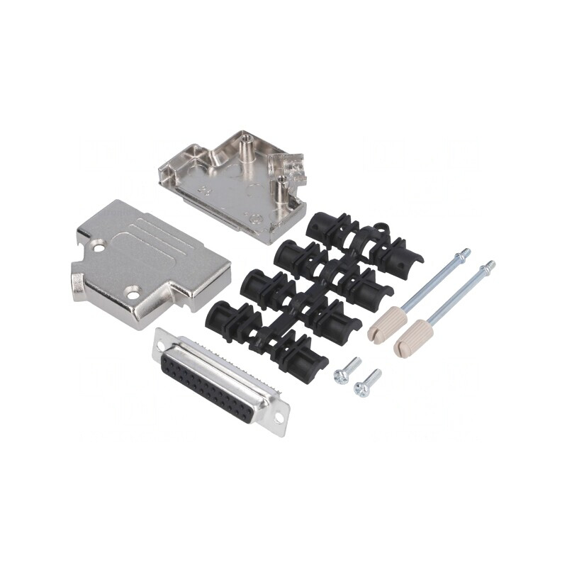 D-Sub 25-Pin Mufă Mamă 45° Lipire pe Cablu | Electronic-mag.ro | Componente Electronice