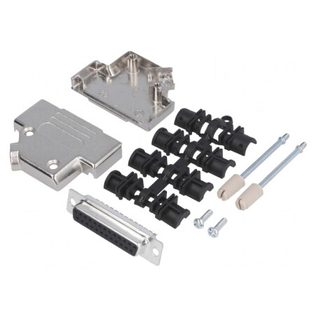 D-Sub 25-Pin Mufă Mamă 45° Lipire pe Cablu | Electronic-mag.ro | Componente Electronice