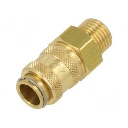 Conector rapid simplu 35 bar alamă cu etanșare NBR | Electronic-mag.ro | Componente Electronice
