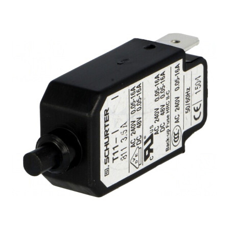 Intrerupator Supracurent 240VAC 48VDC 3.5A SPST MCB | Electronic-mag.ro | Componente Electronice