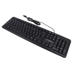 Tastatură Neagră USB A Layout BE 1,5m | Electronic-mag.ro | Componente Electronice