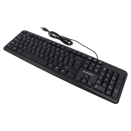 Tastatură Neagră USB A Layout BE 1,5m | Electronic-mag.ro | Componente Electronice