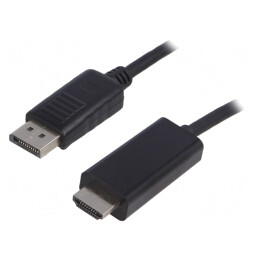 Cablu DisplayPort la HDMI 1m Negru | Electronic-mag.ro | Componente Electronice
